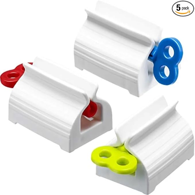 Toothpaste Tube Squeezer Dispenser Pack of 4 – Rolling Toothpaste Press for Bathroom