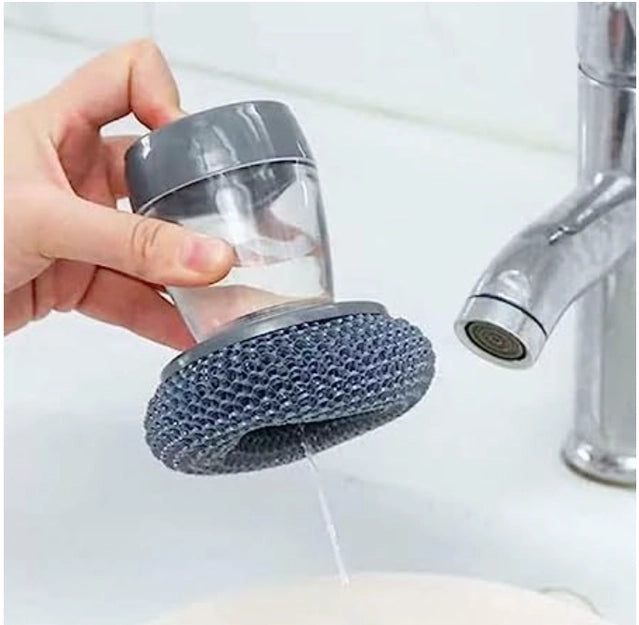 Dish Cleaning Brush with Soap Dispenser – Pack of 2 | Scrubber for Kitchen Sink
