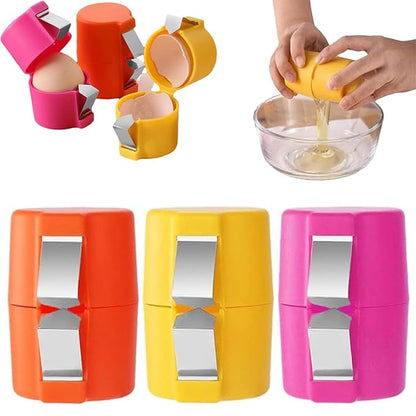 Egg Shell Opener Set of 3 – Stainless Steel Egg Cracker &amp; Topper Tool for Kitchen