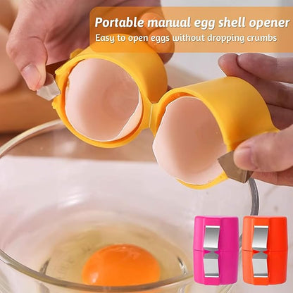 Egg Shell Opener Set of 3 – Stainless Steel Egg Cracker &amp; Topper Tool for Kitchen