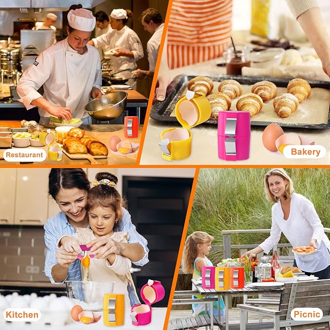 Egg Shell Opener Set of 3 – Stainless Steel Egg Cracker &amp; Topper Tool for Kitchen