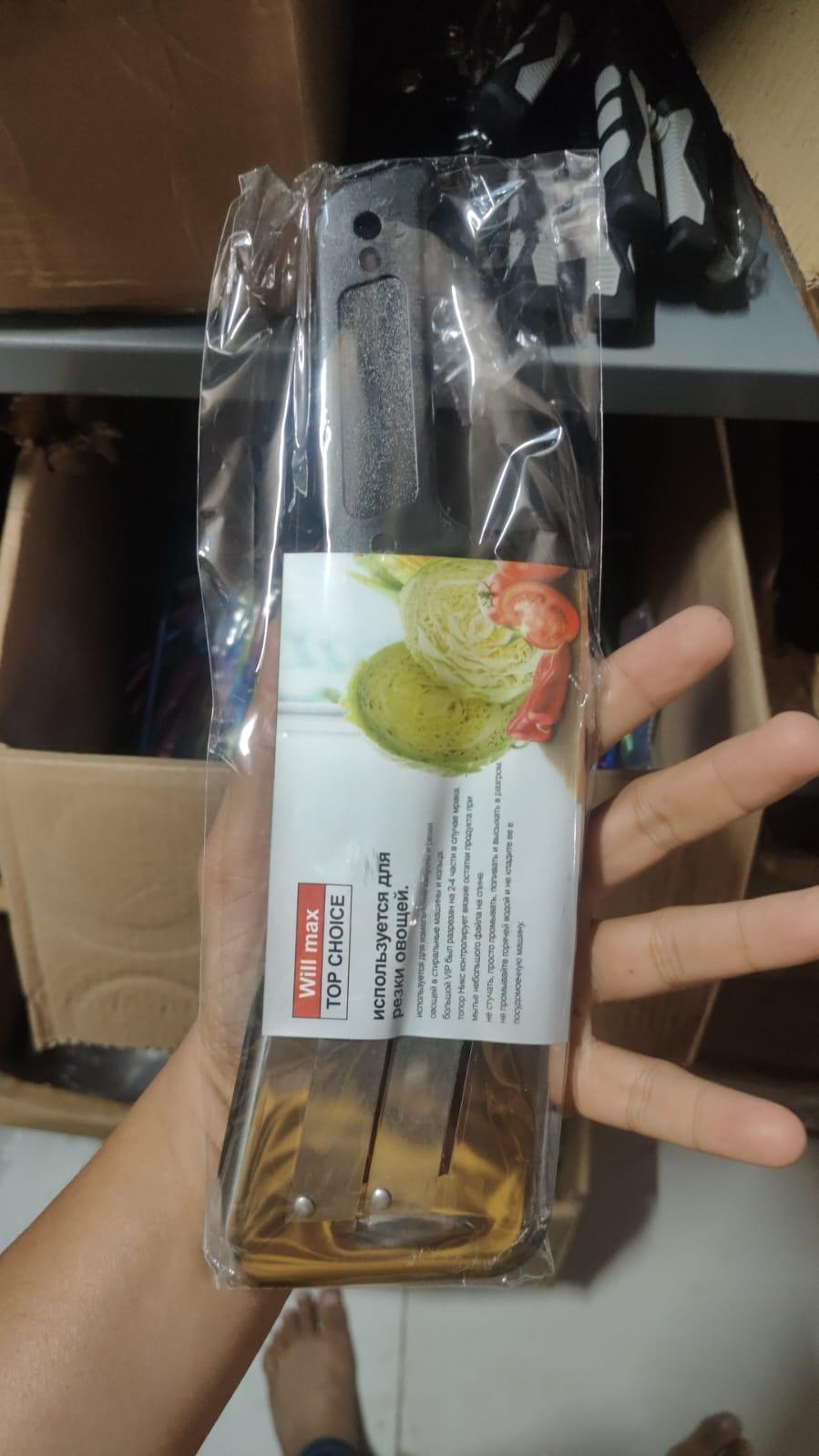 Double Blade Slicing Knife – 2-in-1 Mandoline Slicer for Vegetables, Fruits &amp; Cheese