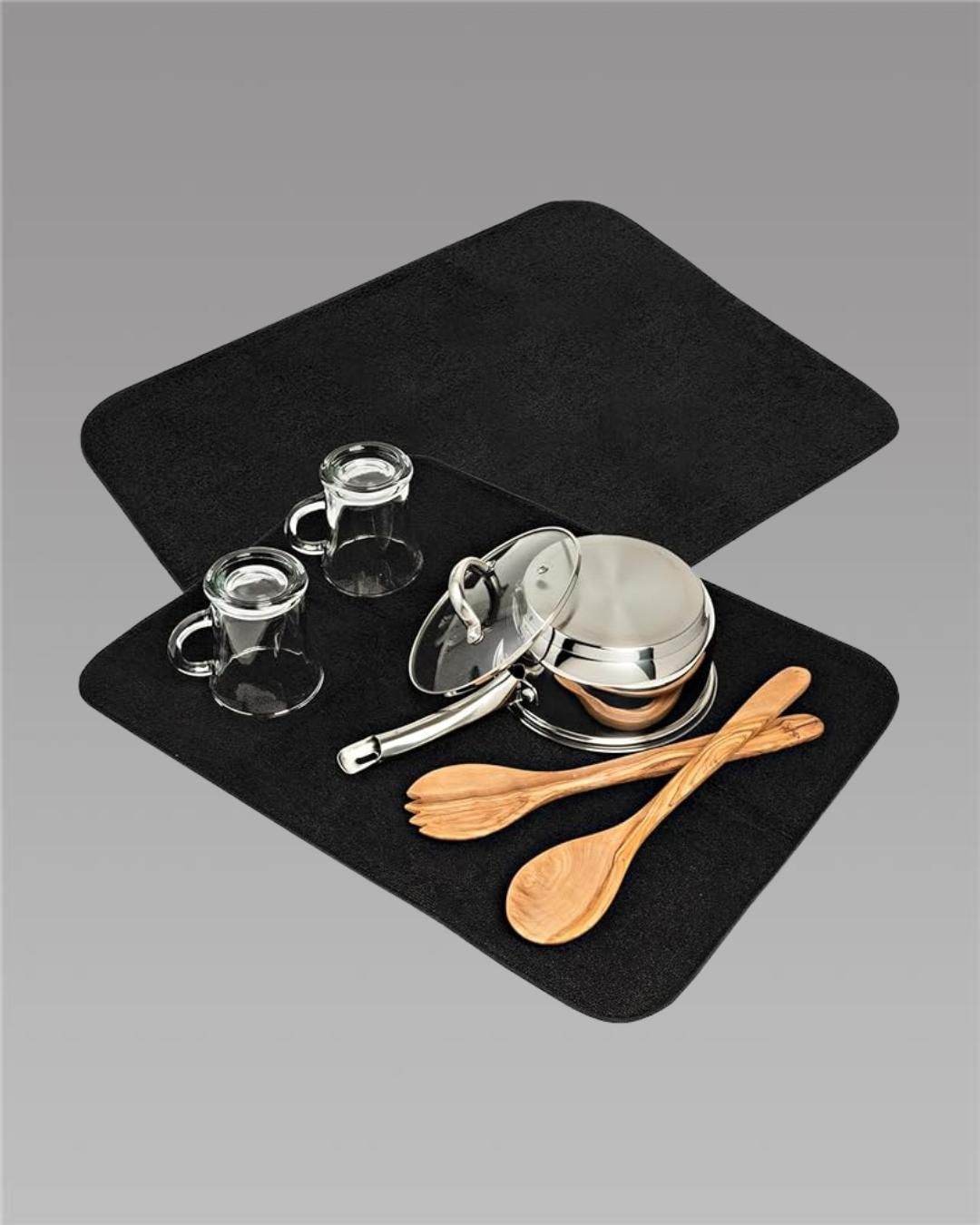 Quick-Drying Washable Kitchen Mat Pack of 2 – Lightweight Non-Slip Floor Mat for Kitchen &amp; Bathroom
