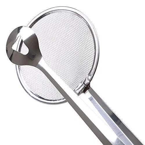 2-in-1 Stainless Steel Oil Frying Tong &amp; Spoon – Multifunctional Kitchen Cooking Tool