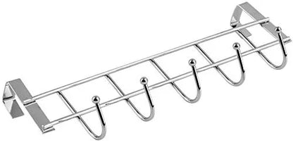 Stainless Steel Over the Door Hook Hanger – Heavy Duty Organizer for Kitchen, Bathroom &amp; Bedroom